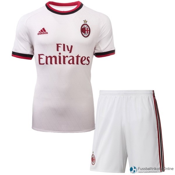 AC Milan Trikot Auswarts Kinder 2017-18 Weiß Fussballtrikots Günstig